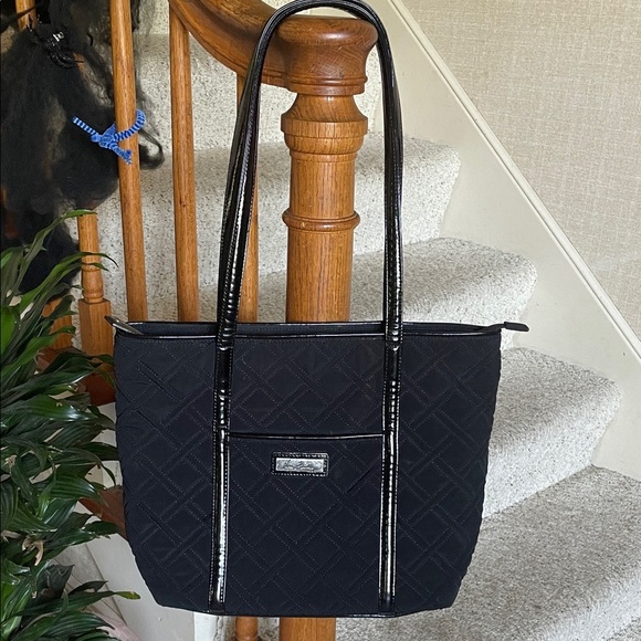 Vera Bradley Black Bohemian Quilted Lab Top Tote Carrying Case - Picture 1 of 11